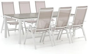 Bellagio Avenza/Fidenza 220cm dining tuinset 7-delig verstelbaar