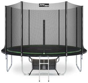 Tuintrampoline met veiligheidsnet aan buitenkant 366cm Jump Hero 12FT