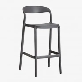 Stapelbare Set Van 4 Hoge Tuinkrukken Van Polypropyleen Brenza Grijs – Grafiet & ↑65 Cm - Sklum