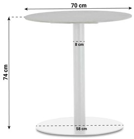 Coco Como Bistrotafel Aluminium/keramiek Wit