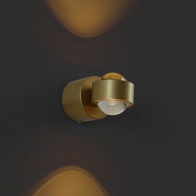 Design wandlamp messing incl. LED IP44 - Lens