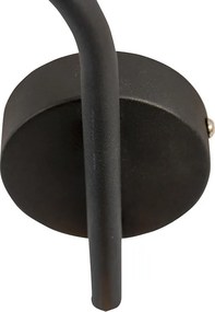 Smart moderne plafondlamp zwart incl. 3 WiFi B35 - Lofty