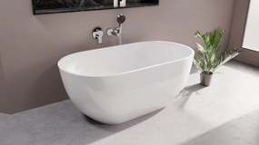 Polysan Reduta vrijstaand bad wit mineraalmarmer 170x80x46cm