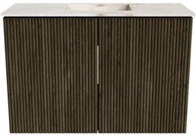 Mondiaz Joya DLux 60cm toiletmeubel shadow met wastafel faye midden 1 kraangat frappe
