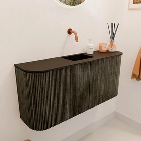 Mondiaz Joya 95cm toiletmeubel ronding links/rechts shadow met wastafel faye midden zonder kraangat urban