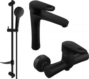 Mexen Kama DF05 doucheset, zwart - 72514DF05-70