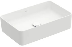 Villeroy & Boch Collaro opzetwastafel rechthoekig 56x36cm zonder overloop zonder kraangat ceramic+ stone white 4a2056rw