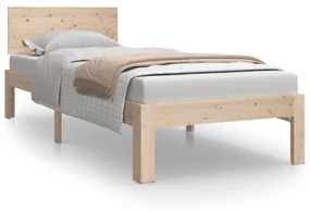 vidaXL Bedframe massief hout 75x190 cm 2FT6 Small Single