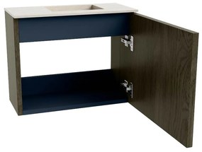 Mondiaz Joya DLux 50cm toiletmeubel shadow met wastafel faye rechts 1 kraangat meli