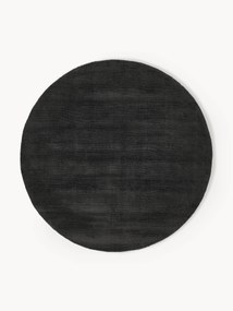 Rond handgeweven viscose vloerkleed Jane