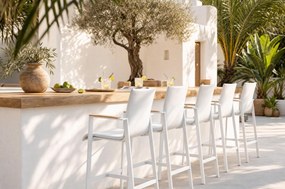 Barset 4 personen  Aluminium Wit Lifestyle Garden Furniture Brandon