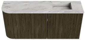 Mondiaz Joya DLux 90cm toiletmeubel ronding links shadow met wastafel faye rechts 1 kraangat glace