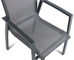 Tuinset 6 personen 217 cm Aluminium Grijs Lifestyle Garden Furniture Ultimate/Young