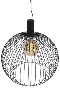 Design hanglamp rond zwart 70 cm - Dos