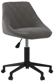 vidaXL Eetkamerstoelen draaibaar 4 st fluweel donkergrijs