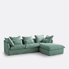 Hoes in linnen voor hoekbank Odna