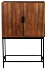 Mangohouten Kast Op Hoge Poten - 80x40x125.5cm.