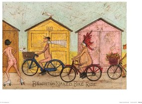 Kunstdruk Sam Toft - Brighton Naked Bike Ride, Sam Toft, (40 x 30 cm)