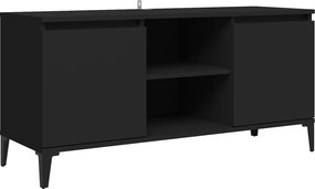 vidaXL Tv-meubel met metalen poten 103,5x35x50 cm zwart