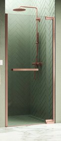 Novellini N180 1B Nisdraaideur 77,5-79x200 cm Brushed Bronze Helder Glas