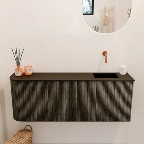 Mondiaz Joya 110cm toiletmeubel ronding links shadow met wastafel faye rechts zonder kraangat urban