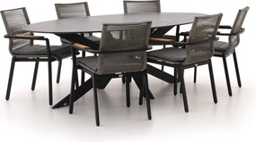 Diningset Bellagio | 6 personen sintered stone | Tuinset stapelbaar | 7-delig | Kees Smit Tuinmeubelen