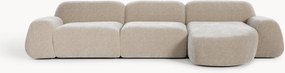 Modulaire teddy-hoekbank Wolke (4-zits)