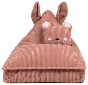 Kinder Zitzak Konijn Lounger & Kussen Set - Roze