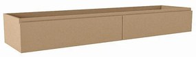 Mondiaz FOGE wastafelonderkast - 180x45x25cm - 2 lades - uitsparing links en rechts - softclose - Oro M44207Oro