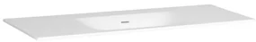 Brauer Glacier wastafel fine stone 120cm zonder kraangat wit mat