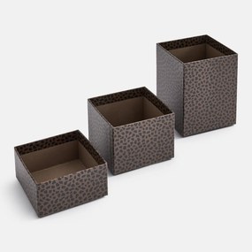 Set van 3 potloodhouders met opdruk, VOLUTA
