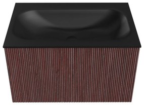 Mondiaz Kurve 70cm badmeubel ruby met 1 lade en wastafel big small midden zonder kraangat urban