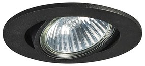 Set van 12 inbouwspots zwart kantelbaar - Cisco