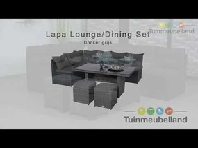 Garden Impressions Lapa lounge dining set 5-delig - grijs