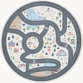 Rond kindervloerkleed Linus, wasbaar