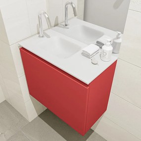 Mondiaz Olan 60cm toiletmeubel fire met wastafel talc links 1 kraangat