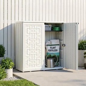 VEVOR Tuinschuur, Gereedschapsschuur, Tuinhuis, Opbergkast 85x33x85 cm, voor Garage, Terras, Tuin, met Verstelbare Plank & Afsluitbare Deur, HDPE-hars, Waterdicht, Draagvermogen tot 32 kg
