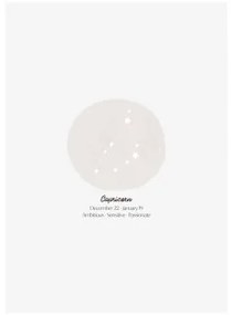 Decoratieve Poster (50x70 Cm) Profecía Capricorn - Sklum