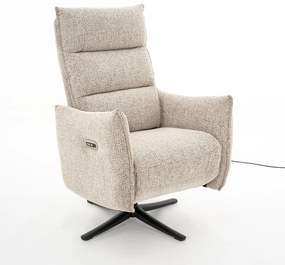 Elektrische Relaxfauteuil Creme Stof