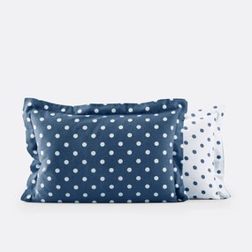 Kussensloop in flanel met stippenprint, Clarisse