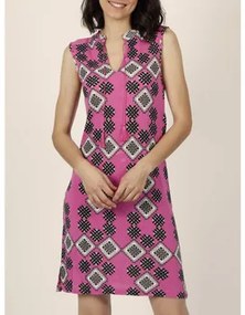 Jurk Roze Admas  Mouwloze zomerjurk Art Deco fuchsia