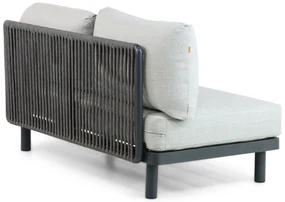 Hoek loungeset 5 personen Aluminium/rope Grijs  Santika Furniture Santika