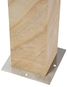 Moderne staande buitenlamp zandsteen 70 cm - Grumpy Modern E27 Buitenverlichting