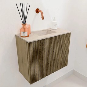 Mondiaz Joya DLux 50cm toiletmeubel dusk met wastafel faye midden zonder kraangat frappe