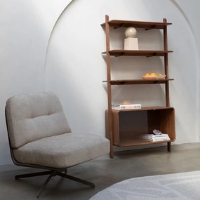 Zuiver Rise Walnut Design Wandkast Met Planken Walnoot - 90x35x180cm.