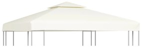 vidaXL Vervangend tentdoek prieel 310 g/m² 3x3 m crèmewit