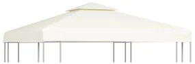 vidaXL Vervangend tentdoek prieel 310 g/m² 3x3 m crèmewit