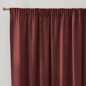 Gordijn in fluweel met aangerimpeld biesje, Velvet