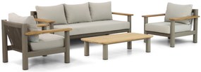 Stoel en Bank Loungeset 5 personen Aluminium/Rope Taupe Santika Furniture Santika