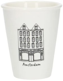 Gevel mok, Amsterdam Bilderdijk, porselein, 200 ml